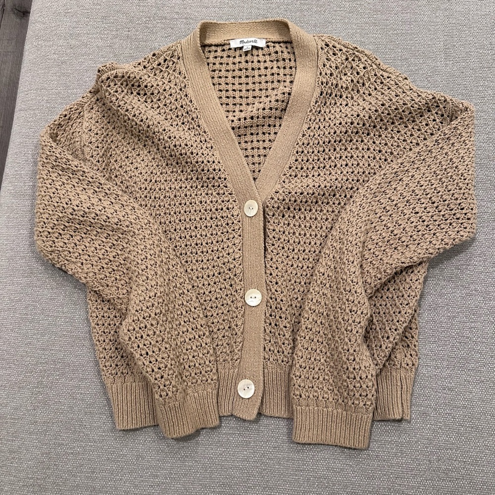 Madewell Tan Knit Women's Cardigan